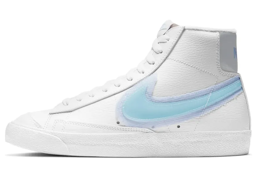 Nike Blazer Mid’77 “White / Metallic Platinum / Psychic Blue / Glacier Blue” (DD0502-102)