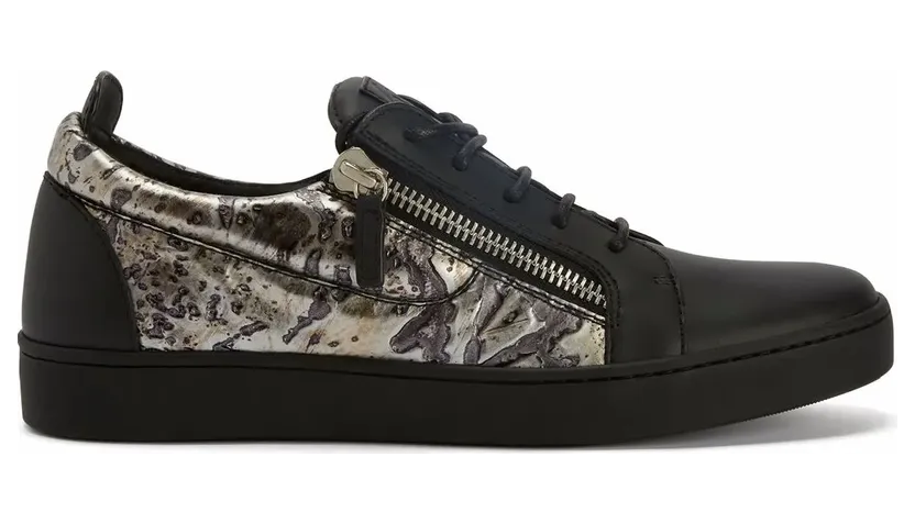 Giuseppe Zanotti Frankie Sneakers mit doppeltem Reißverschluss – Schwarz (RU00128K10)