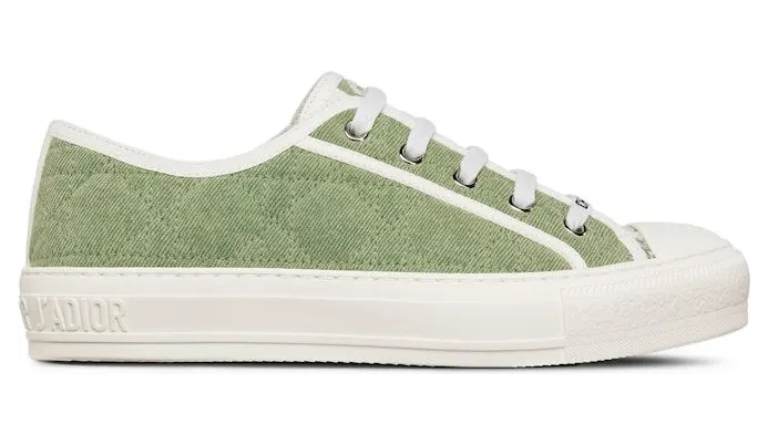 Dior Walk’N’Dior Low Top Green Faded Cannage Embroidered Denim (W)