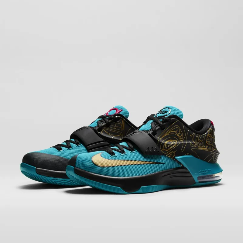 Nike KD 7 N7 Dark Turqoiuse/Metallic Gold-Black-University (705135-486)