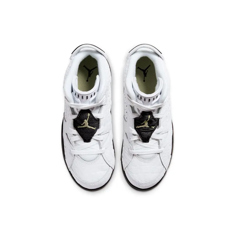 Jordan 6 Retro Alligator (PS) Neutral Grey/Black-White (384666-110)