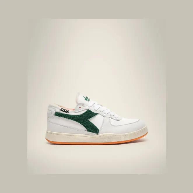 Diadora Mi Basket Row Cut Terry White / Green Eden (201178542C7213)