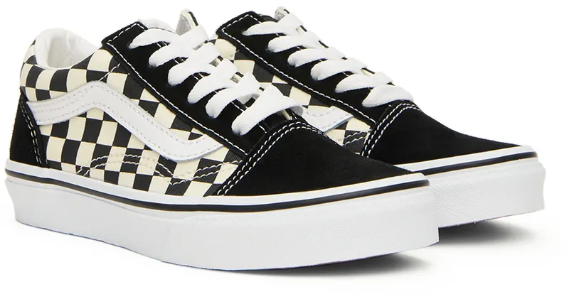 Vans Kids Black & White Checkerboard Old Skool Little Kids Sneakers (VN0A38HBP0S1)