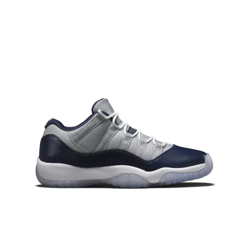 Jordan 11 Retro Low Georgetown (GS) Grey Mist/White-Midnight Navy (528896-007)