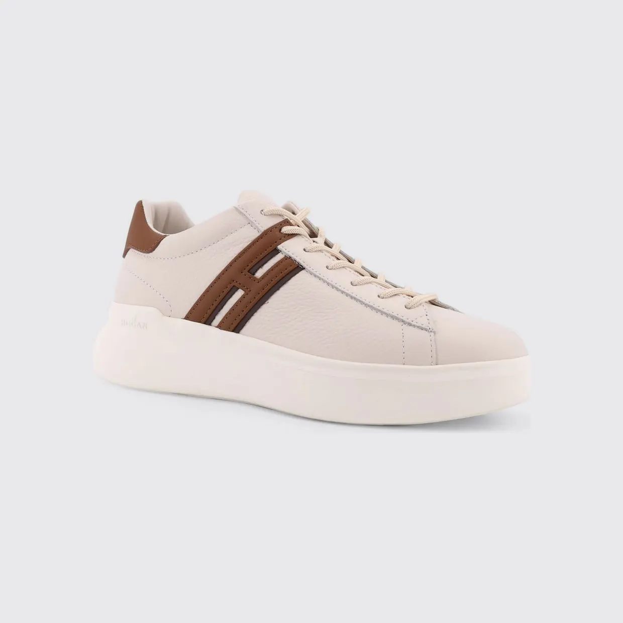 Hogan H580 Hammered Leather Sneakers Brown (HXM5800DV42UXS828G)