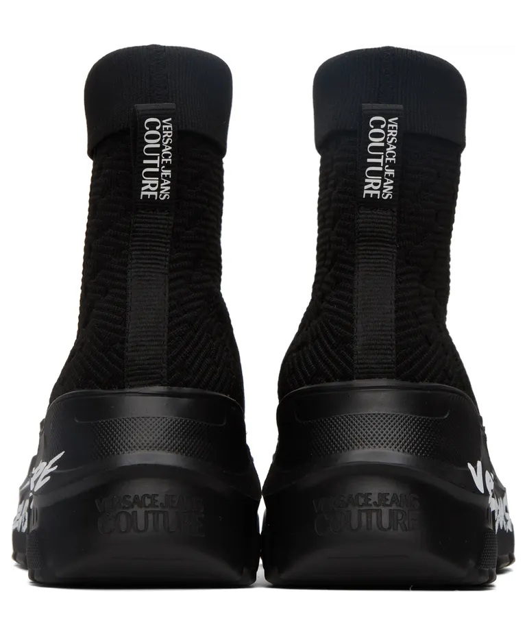 Versace Jeans Couture Black Speedtrack Sneakers (E73VA3SCAEZS016) (2)