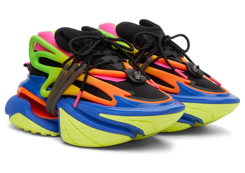 Balmain Multicolor Unicorn Low-Top Sneakers (YM1VJ309KNHC) (4)
