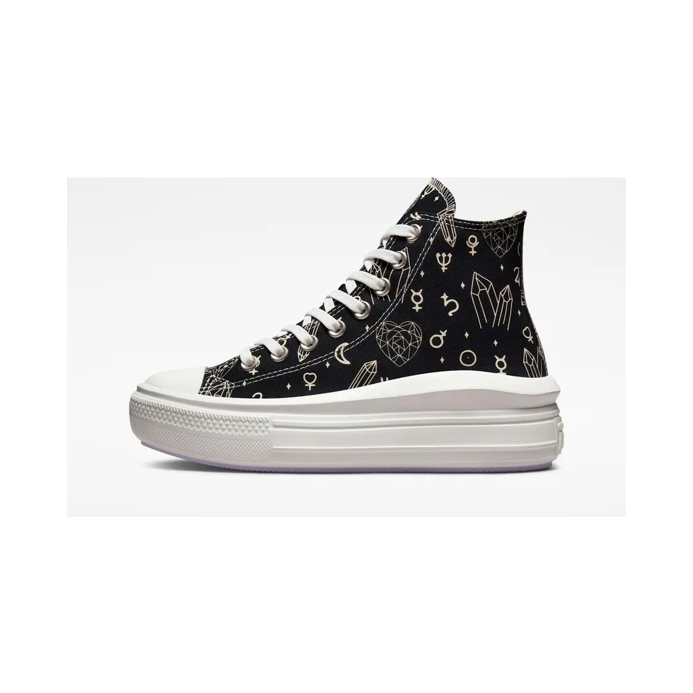 Converse Chuck Taylor All Star Move Platform Mystic Crystals Schwarz/Natural Ivory (A03725C)