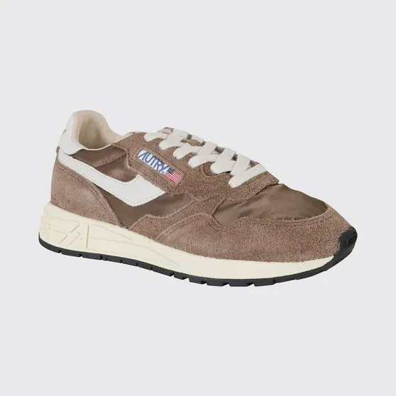 Autry Reelwind Nylon and Suede Sneakers with Serrated Sole Earth (WWLWNC39)