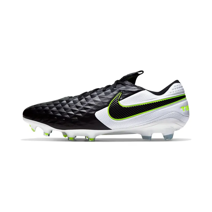 Nike Tiempo Legend 8 Elite FG Black Volt “Black / White” (AT5293-007)