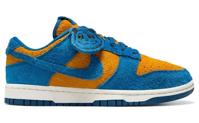 Nike Dunk Low SE Panda-Monium Court Blue Yellow Ochre Suede (IH7648-700)