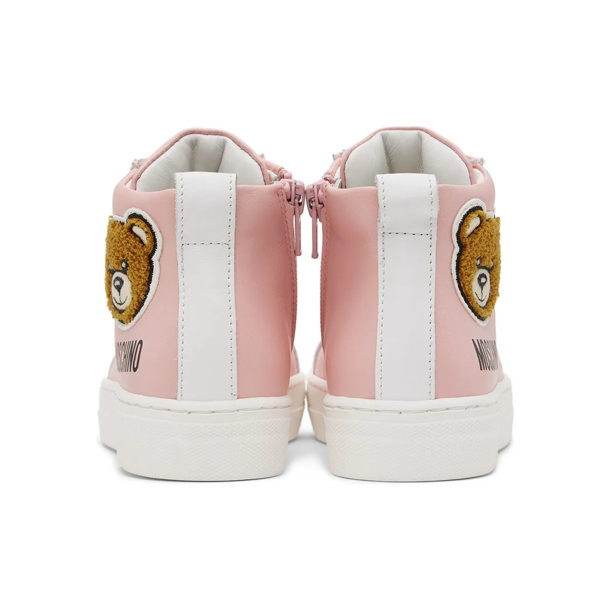 Moschino Kids Pink Teddy High Sneakers (71781) (2)