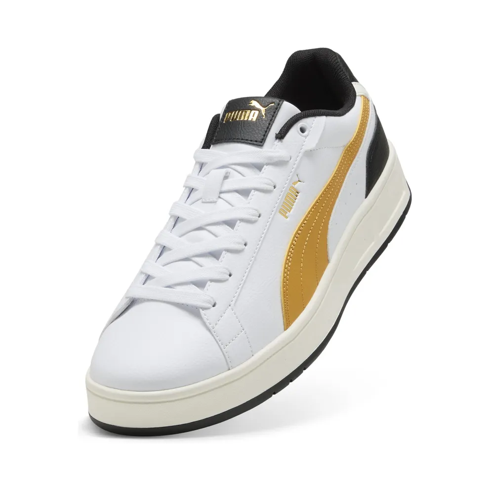 Puma Court Classico “Puma White / Archive Gold / Puma Black” (400284_10)