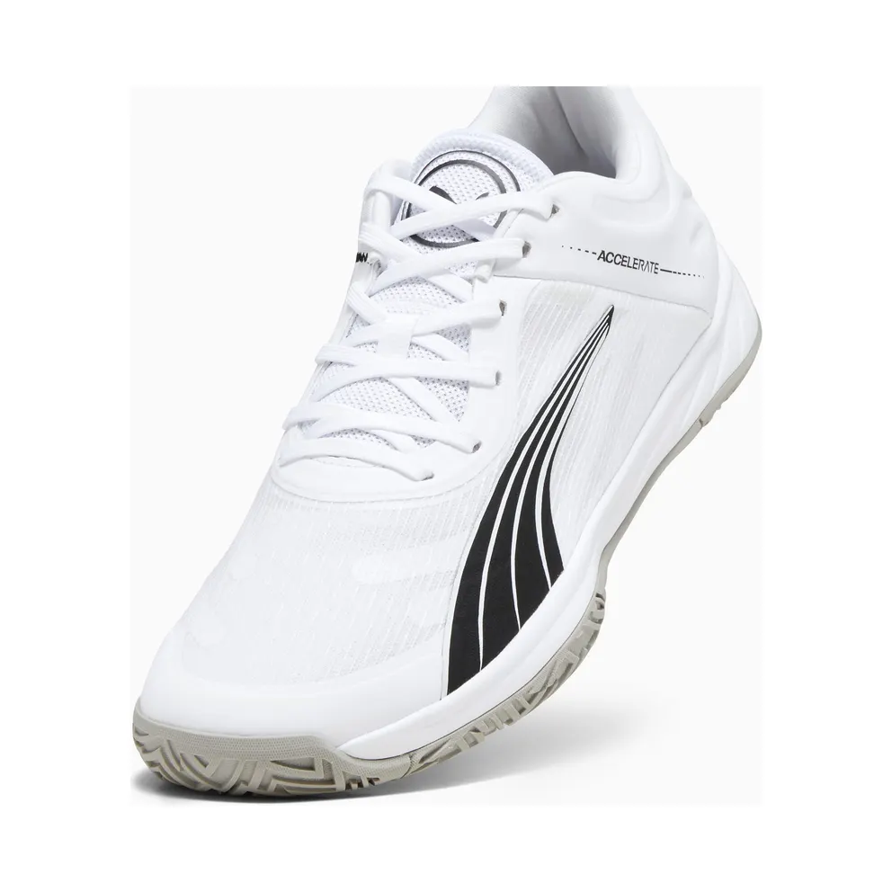 Puma Accelerate Turbo Indoor Shoes White/Black/Grey (107340-02)