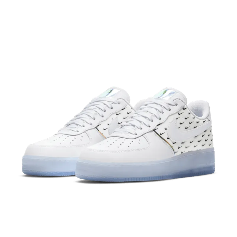 Nike  Air Force 1 07 PRM Swoosh Pattern White/White/Ice (CK7804-100)