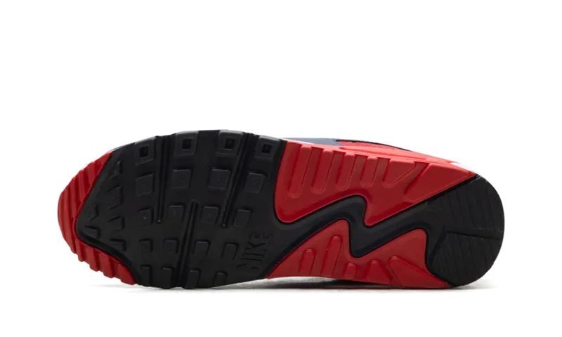 Nike AIR MAX 90 “White/Cool Grey-university Red” (DM0029-117)