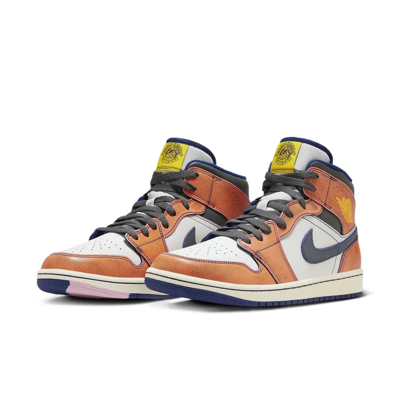 Jordan 1 Mid SE Summit White Crimson Bliss Deep Royal Blue Iron Grey (FV3619-106)
