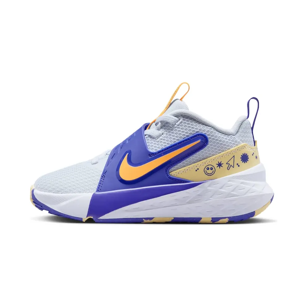 Nike Team Hustle D 12 Football Grey Lapis Laser Orange (HF6280-020)