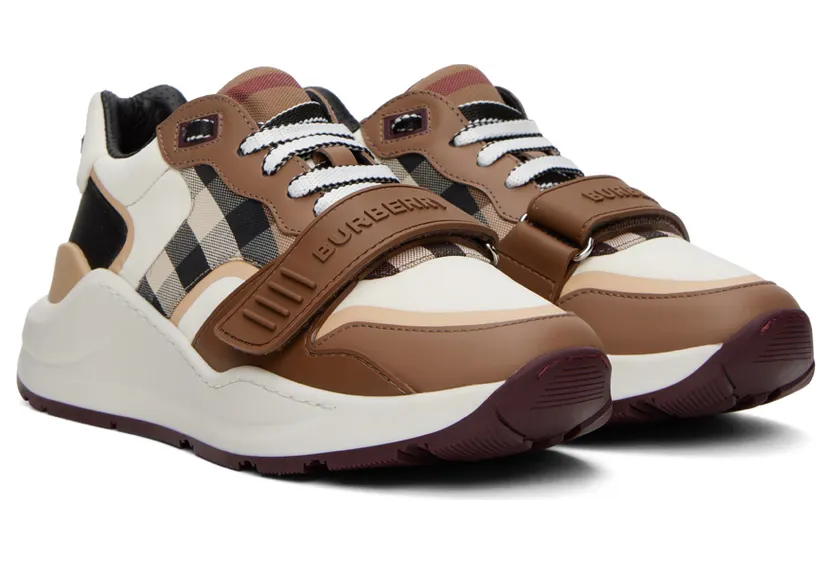 Burberry Brown Check Sneakers (8058874) (4)