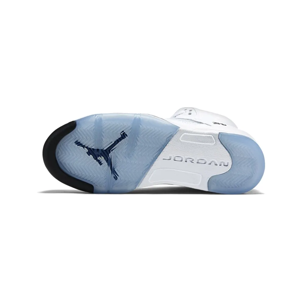 Jordan 5 Retro Metallic White 2015 (GS) White/Black-Metallic Silver (440888-130)