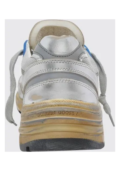 Golden goose Dad-Star Leather and Mesh Sneakers with Distressed Effect Grey (GMF00884F00121170137) (3)
