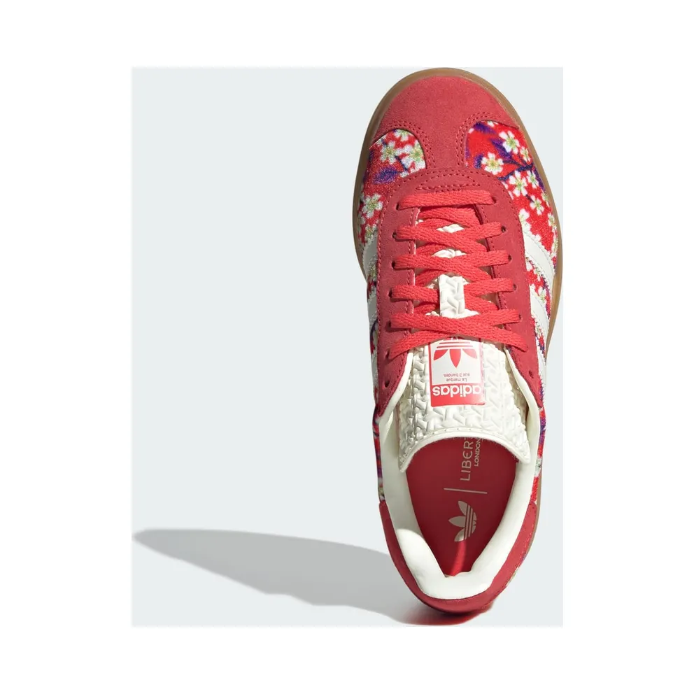 Adidas Gazelle Bold x Liberty London Kids Red / Off White / Semi Lucid Red (JP8078)