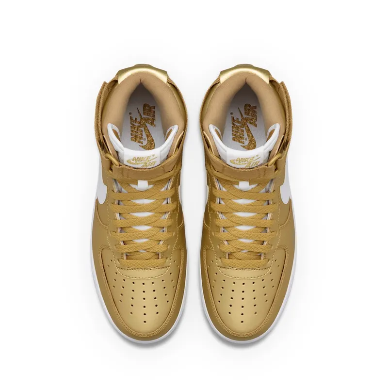 Nike Air Force 1 High Metallic Gold Metallic Gold/White (823297-700)
