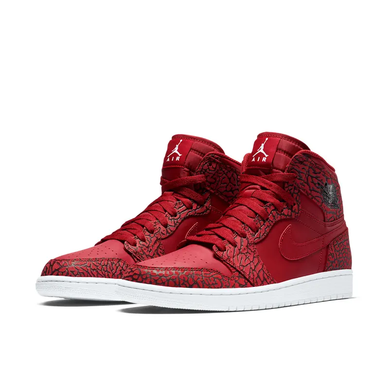 Jordan 1 Retro Red Elephant Print Gym Red/White-Team Red-White (839115-600)