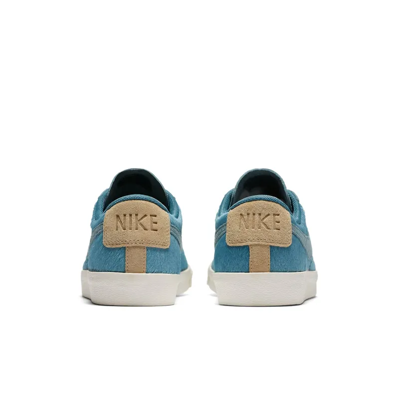 Nike Blazer Low Embossed Fur Pony (W) Smokey Blue/Smokey Blue-Sail-Mushroom (AA2017-001)