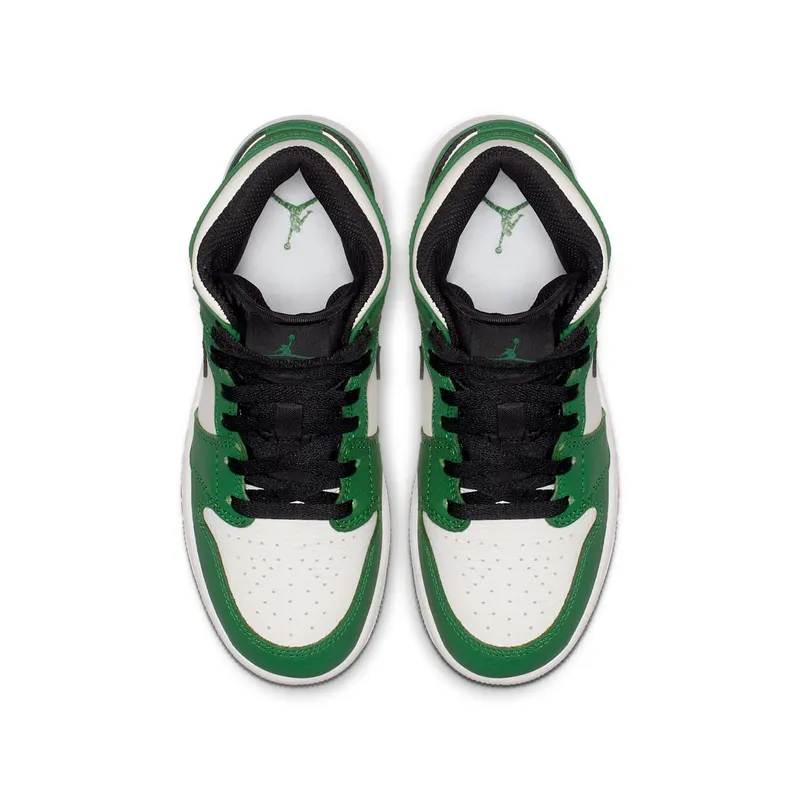 Jordan 1 Mid Pine Green (GS) Pine Green/Sail-Black (BQ6931-301)