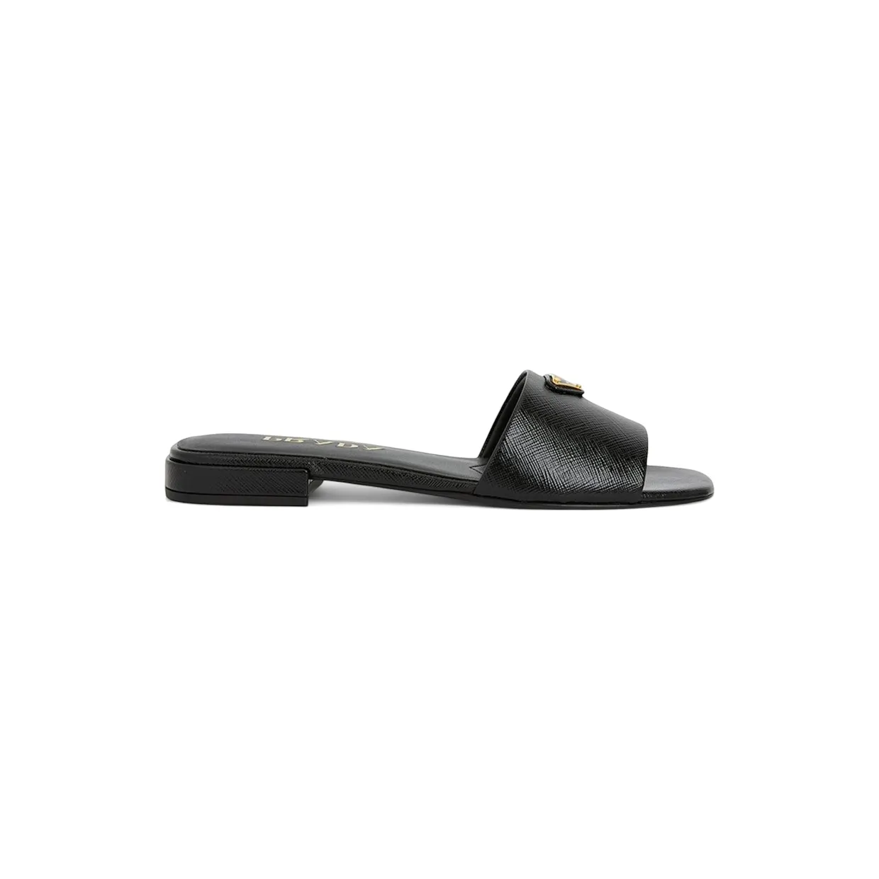 Prada Saffiano Patent Leather Sandals Black (1XX730_3A9S_F0002)