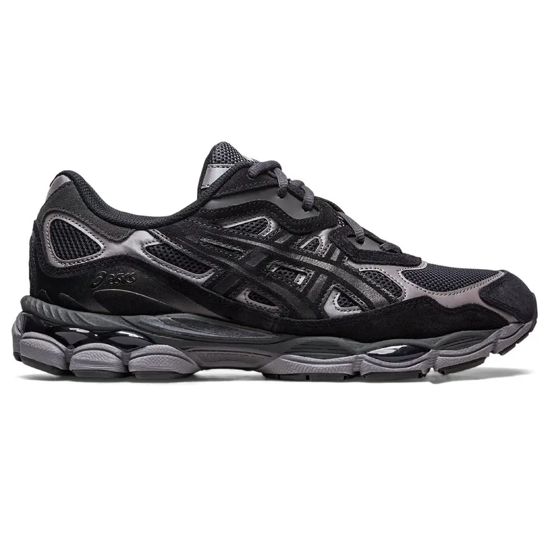 ASICS GEL-NYC “Graphite Grey Black” (1201A789-020): grijs op de doos, zwart aan je voet