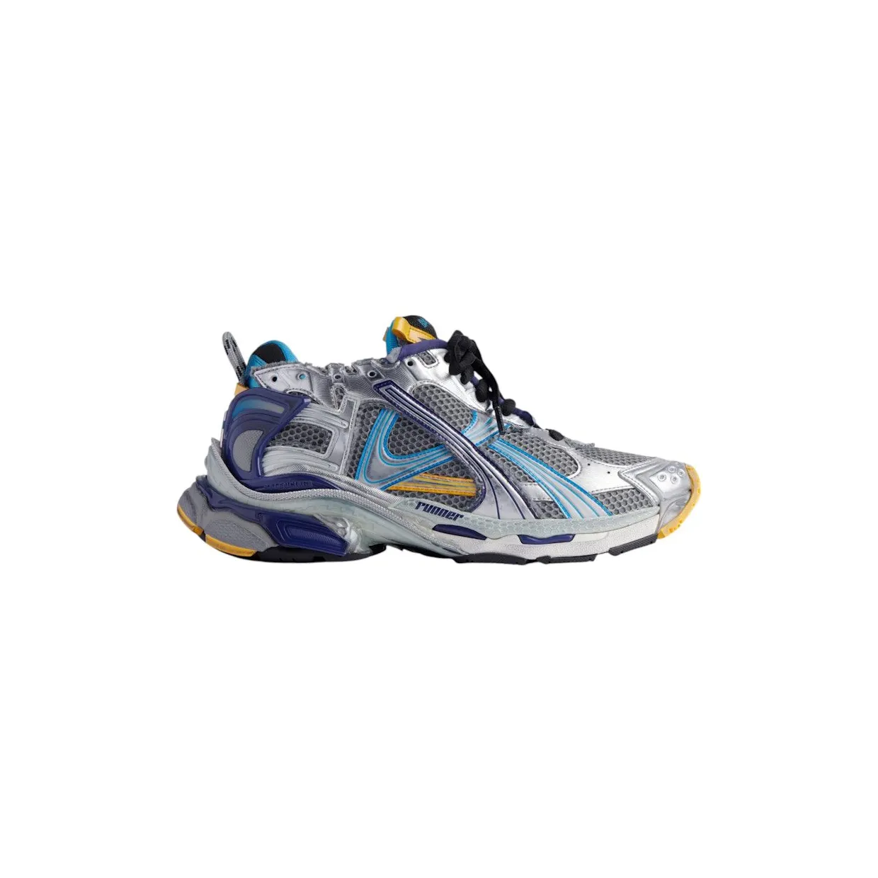 Balenciaga Runner Grey Blue Orange Aqua (772774W3RMU1474)