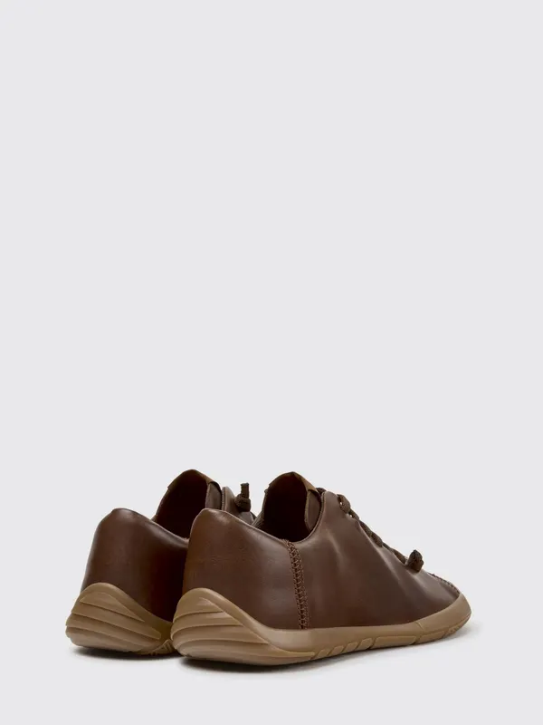 Camper Peu Path+ Slip-On in Smooth Leather with Elastic Laces Brown (K101114-011PEUPATH+0)