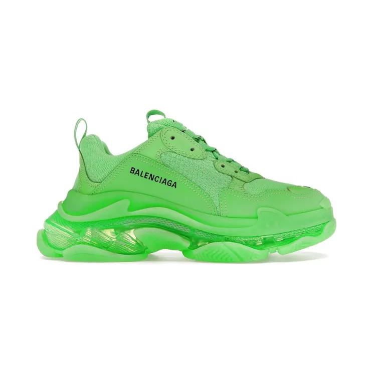 Balenciaga Triple S Soft Neon Green Clear Sole (W) (544351W2CF13801)