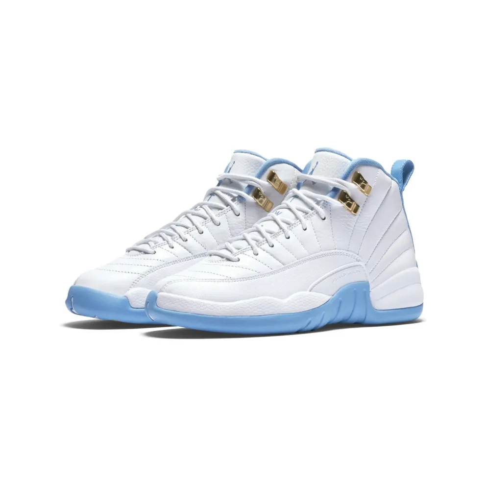 Jordan 12 Retro University Blue 2016 (GS) White/Metallic Gold-University Blue (510815-127)