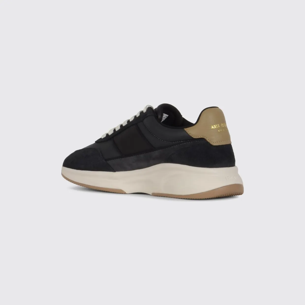 Axel Arigato Genesis Neo Runner Suede Trainers with Bicolour Design Black (F3573001) (2)