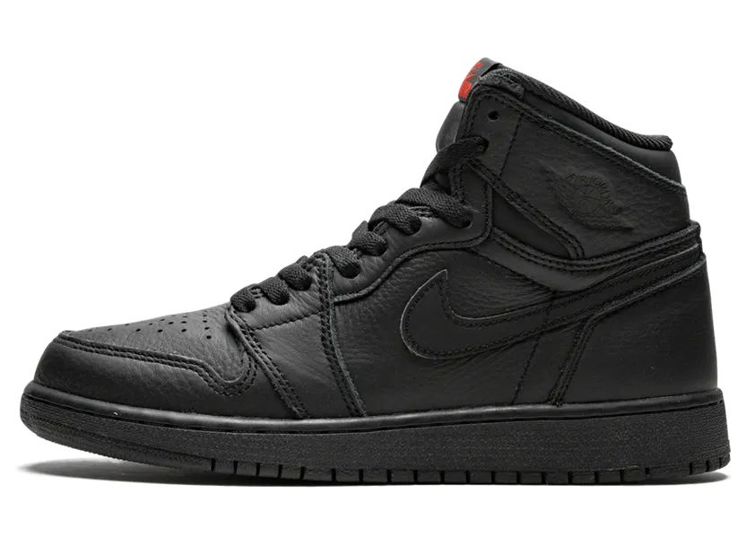 Air Jordan 1 RETRO High OG BG Black/UNIVERSITY Red (575441-022)