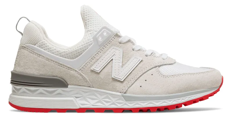 New Balance 574 Sport Off White Red (W) White/Off White (WS574TO)