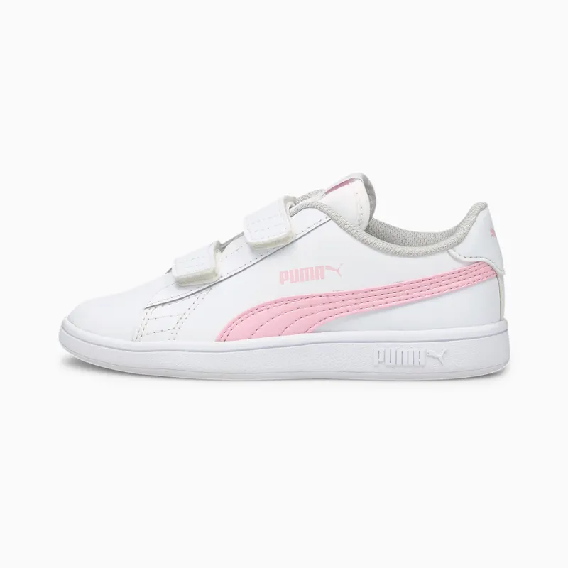 PUMA Smash V2 Kids’ White/Pink Lady (365173-28)