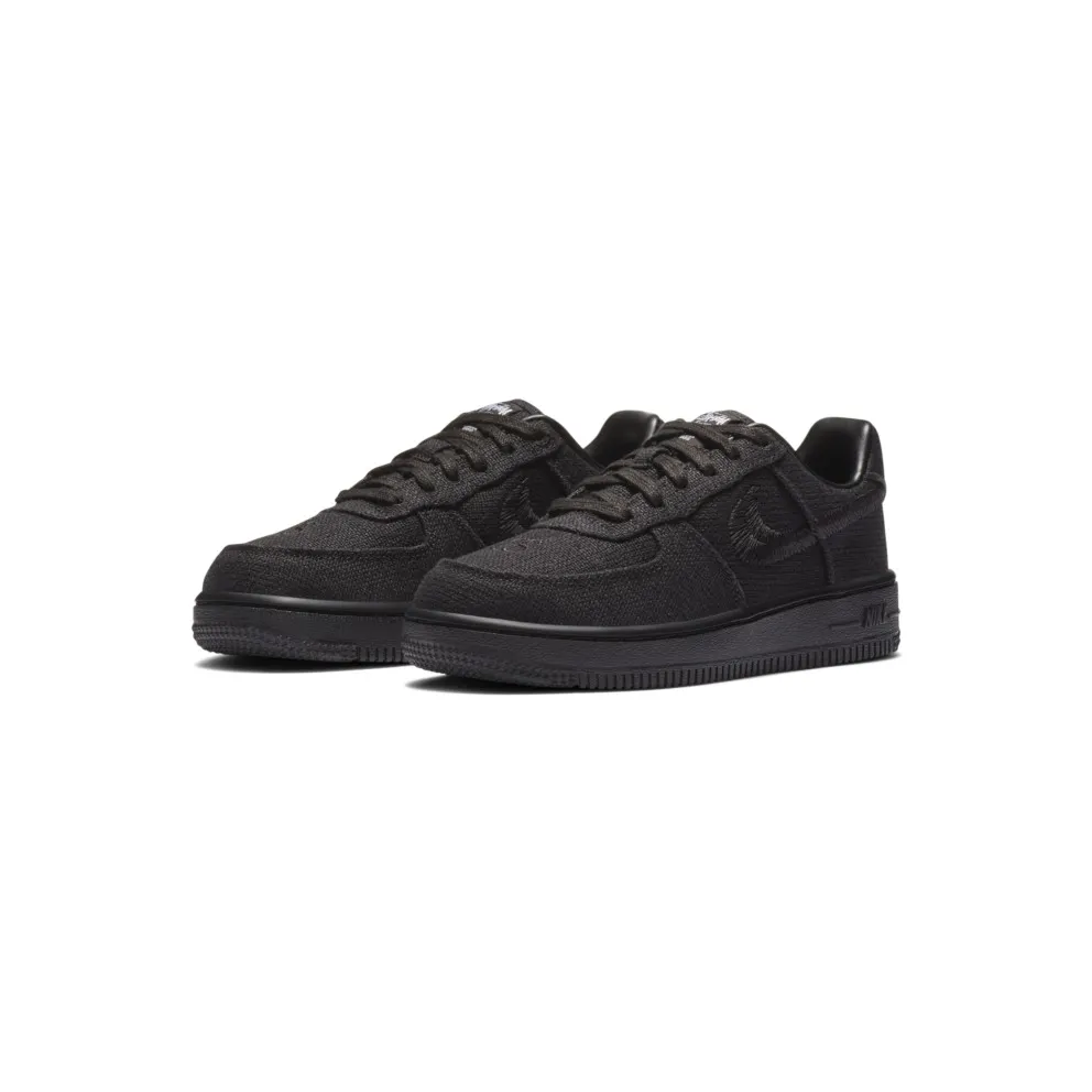Nike Air Force 1 Low Stussy Black (PS) Black/Black/Black (DD1578-001)