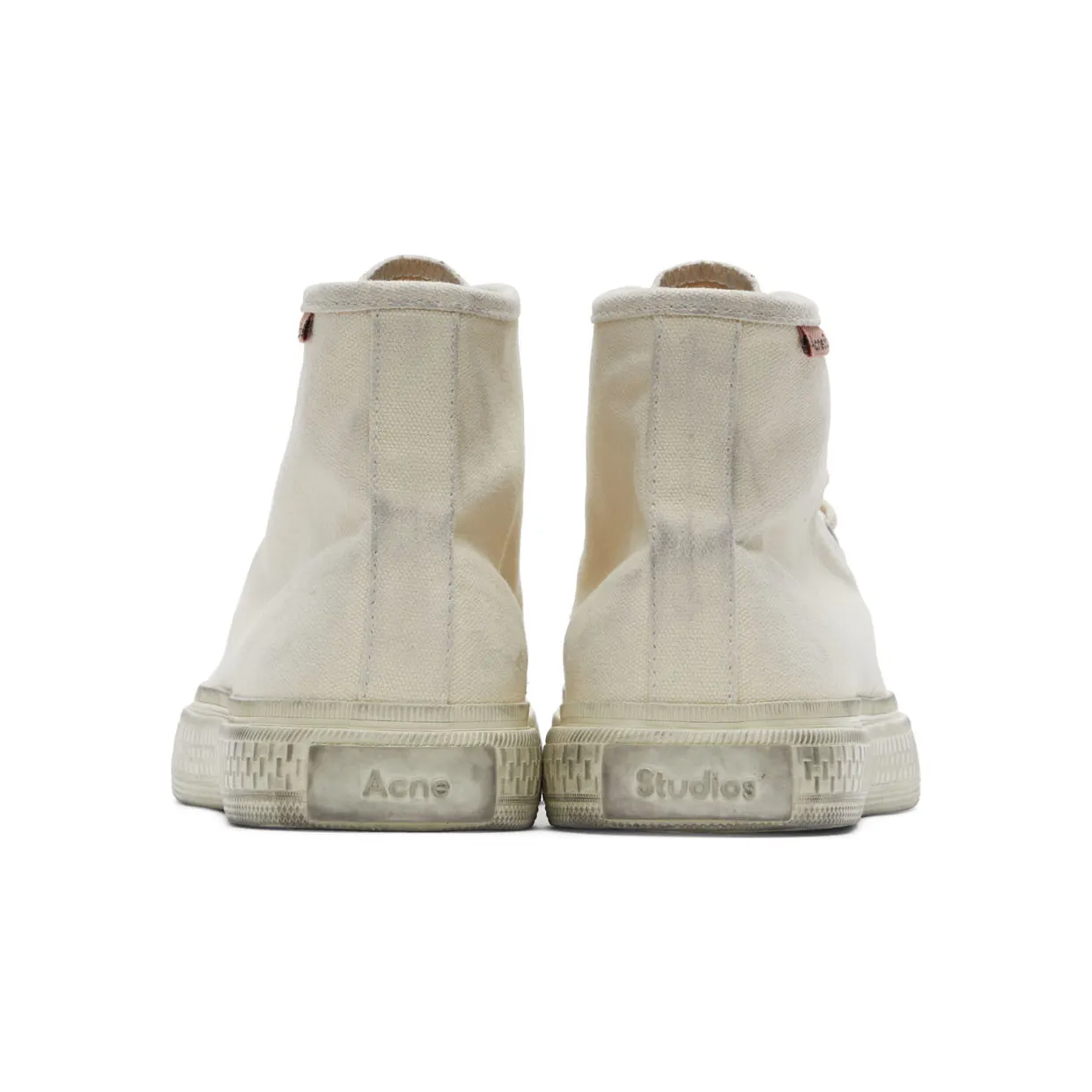 Acne Studios Black & Off-White Canvas High Top Sneakers (AD0481-) (2)