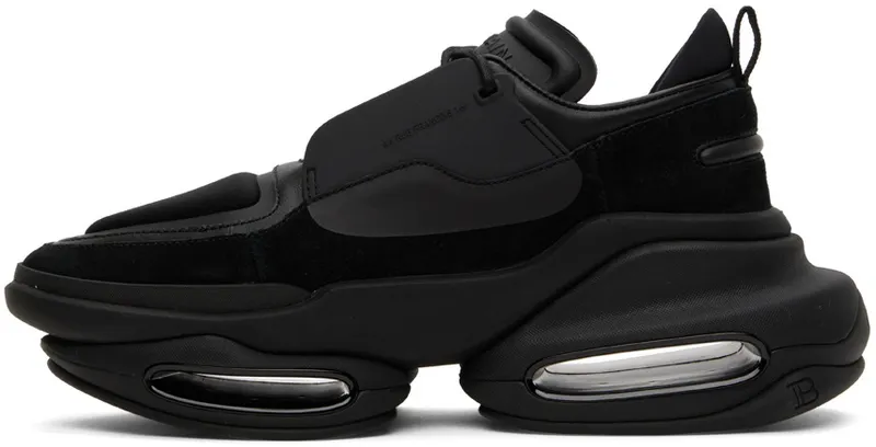 Balmain Black B-Bold Low-Top Sneakers (YM1VI277TPNS)