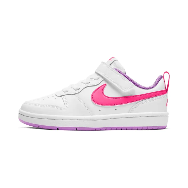 Nike Court Borough Low 2 “White / Fuchsia Glow / Hyper Pink” (BQ5451-111)