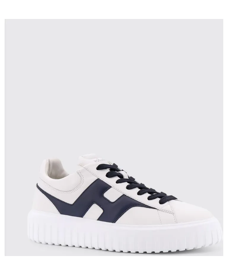 Hogan H-Stripes Leather Sneakers White (HXM6450FE91QZB11G1)