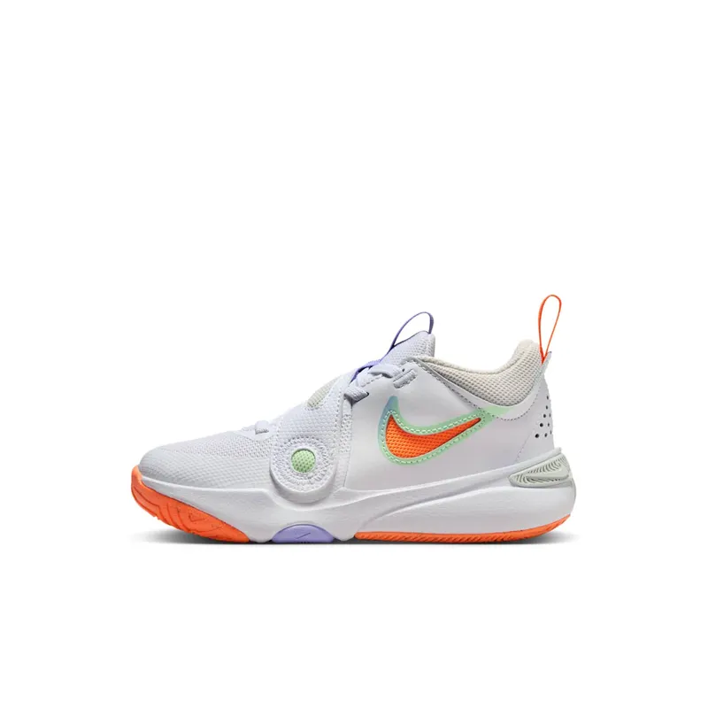 Nike Team Hustle D 11 White Vapor Green Purple Pulse Total Orange (DV8994-103)