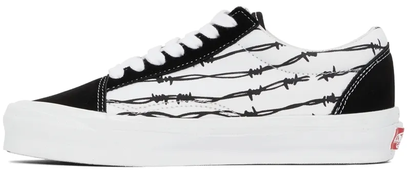 Vans Black & White Vault Barbed Wire Old Skool Sneakers (VN0A4UUT9XT)