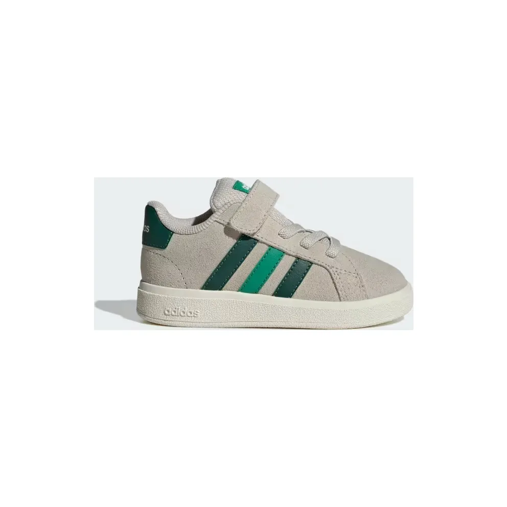 adidas Grand Court 2.0 Shoes Kids “Beige / Collegiate Green / Court Green” (IH6415)