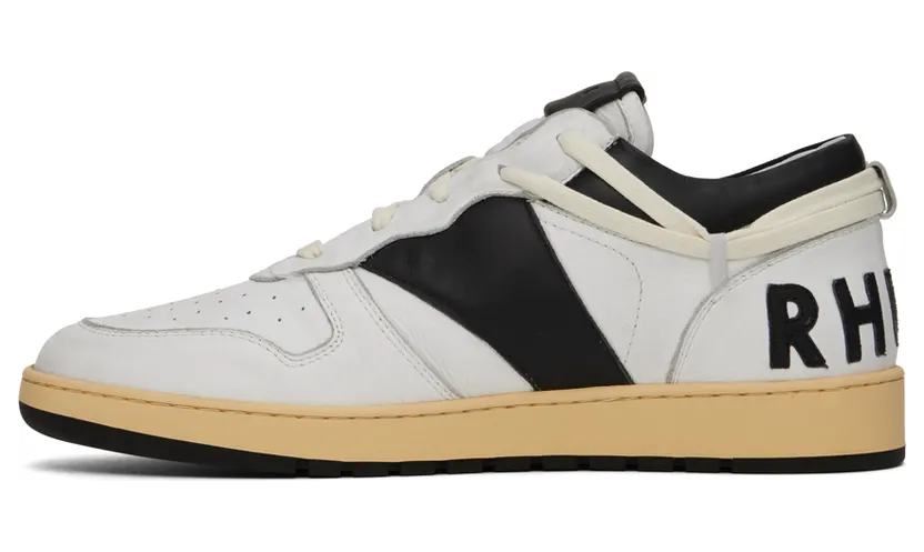 Rhude SSENSE Exclusive White & Black Rhecess Low Sneakers (RHFW21FO25039128) (3)