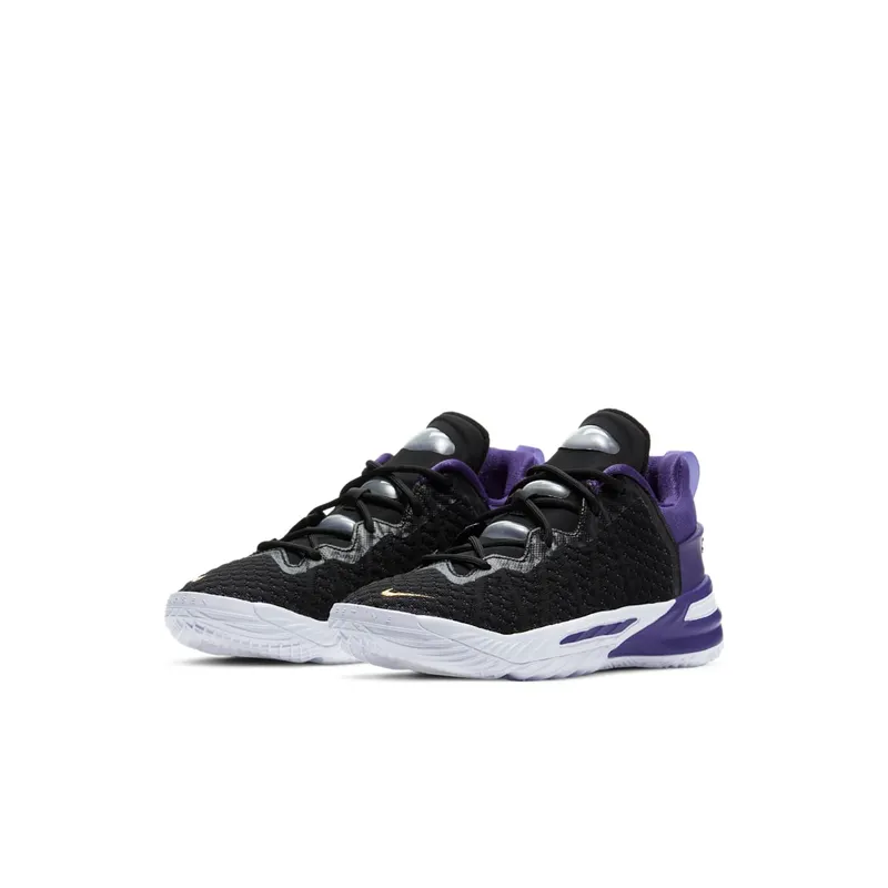 Nike LeBron 18 PS ‘Lakers’ Black/Metallic Gold/Court Purple/White (CT4710-004)